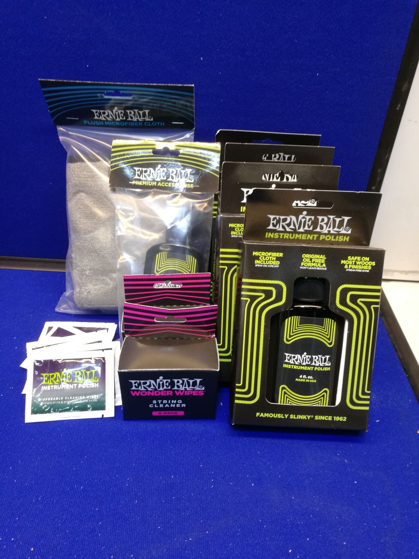 Various Ernie Ball Guitar Cleaning / Maintenance Supplies