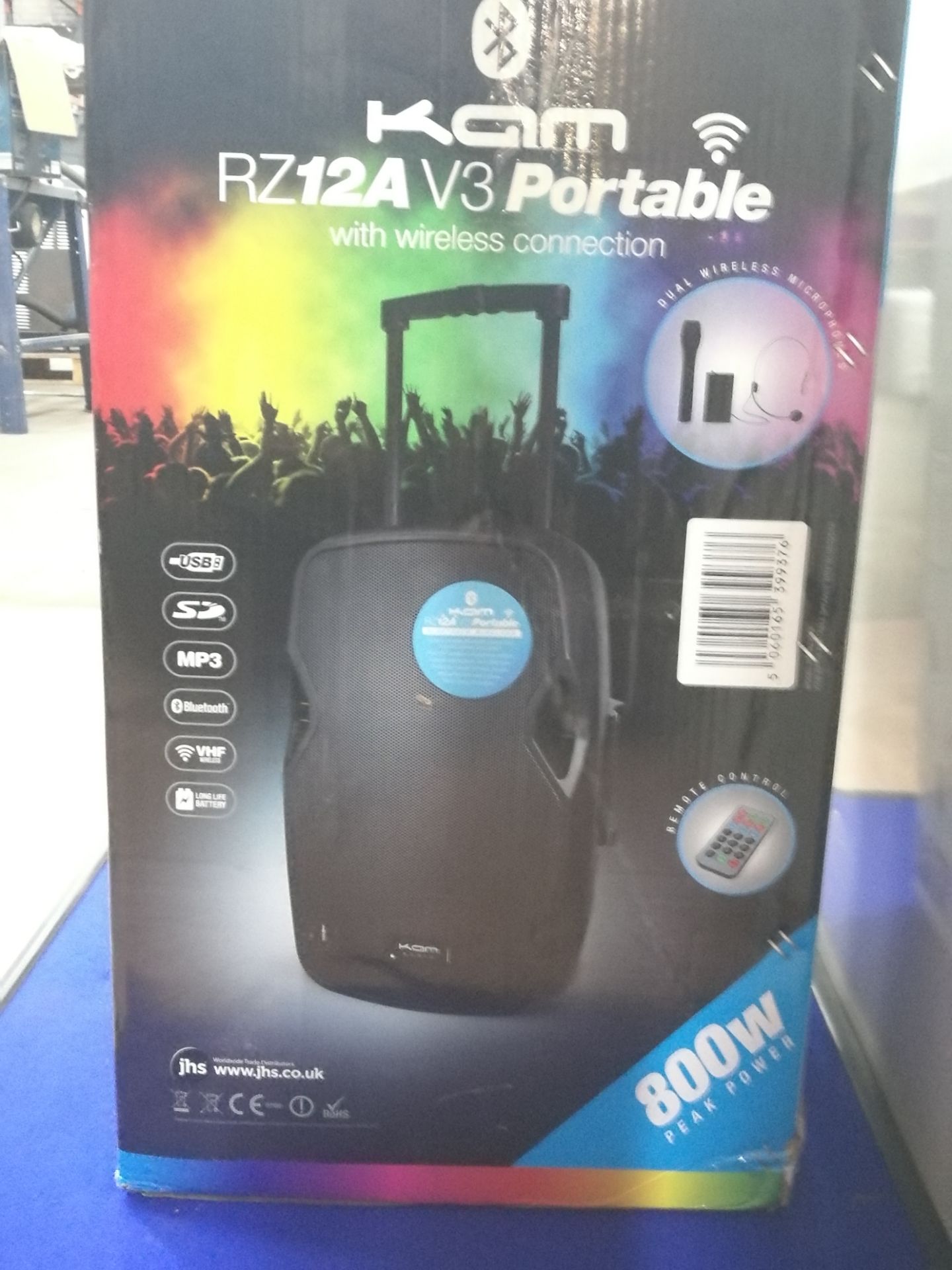 KAM RZ15A V3 Portable PA-BT Speaker System MISSING HEADSET & BODYPACK - Image 2 of 5