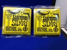2x Sets Ernie Ball 2837 Slinky 6-String Bass Guitar Strings - 20-90