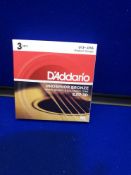 D'Addario EJ17-3D Phosphor Bronze Acoustic Guitar Strings, Medium, 13-56, 3 Sets