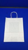 600 x Top twist Classic White Paper Bags