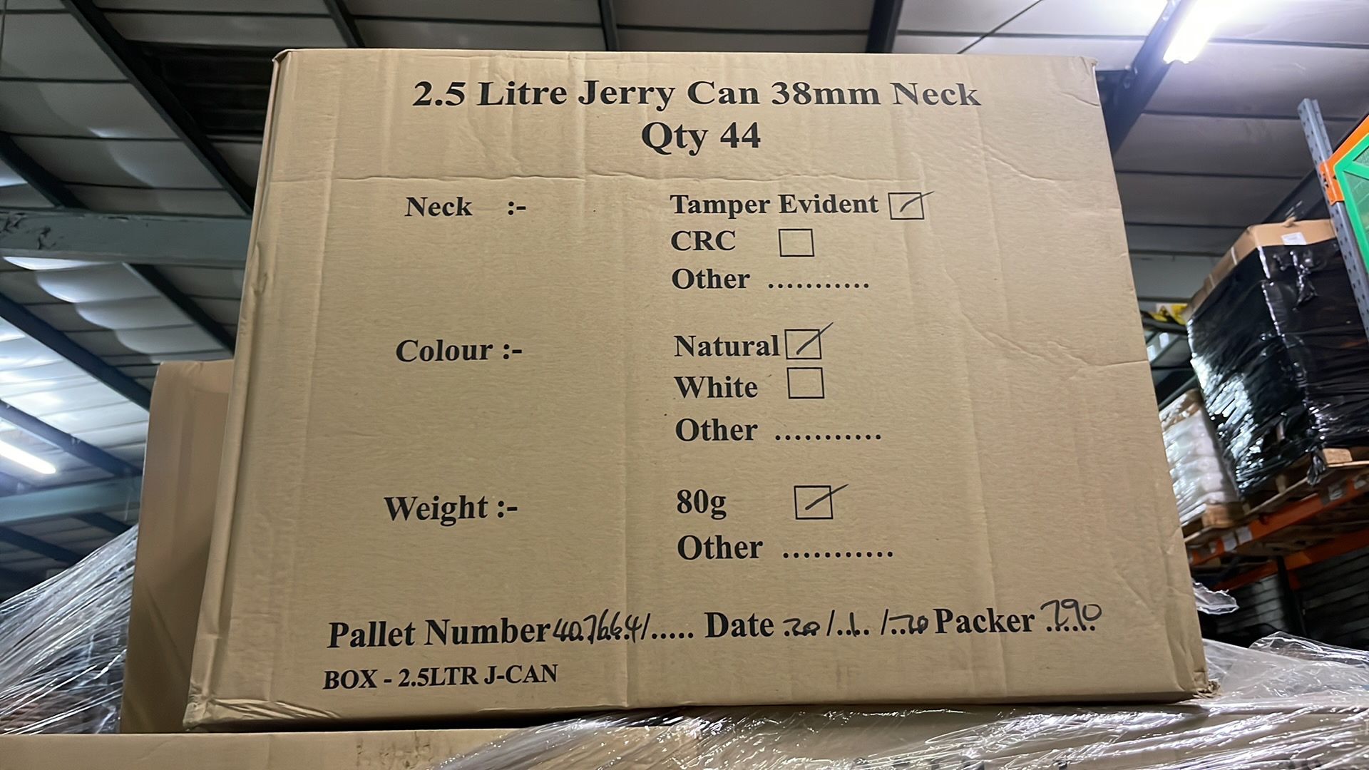 27 x Boxes x 44 2.5ltr Jerry Cans | Natural | Total: 1,188 - Image 5 of 6