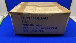 2000 x Unbranded PE Self Seal Bags