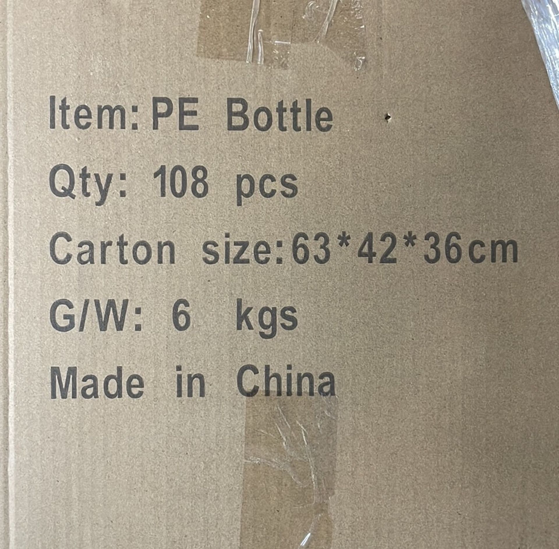 1 x Pallet x 24 Boxes x 108 Per Box | White PE Plastic Bottles | Size: 16 x 7cm Square Bottles - Image 2 of 3