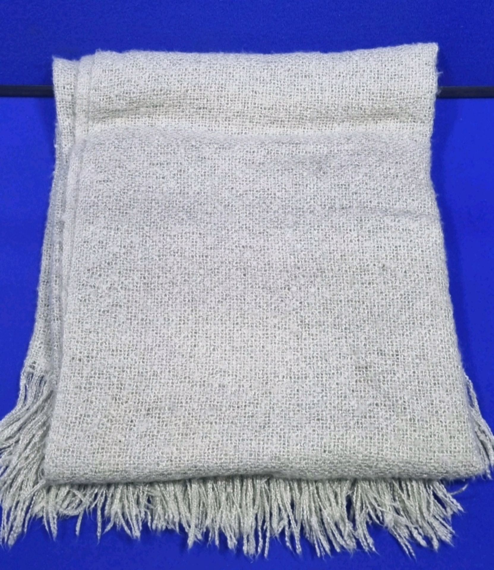 Pair of Grey Chenille Effect Throws 150 cm x 180 cm Approx