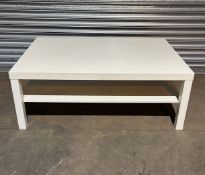 White Ikea Single Shelf Coffee Table