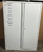 2 Door Metal Filing Cupboard *MISSING KEY*