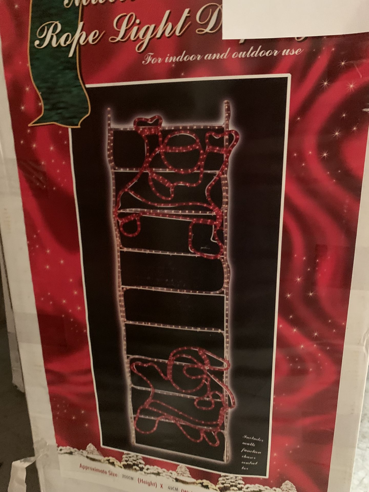 4 x 'Santa Climbing Ladder' Christmas Rope Light Display