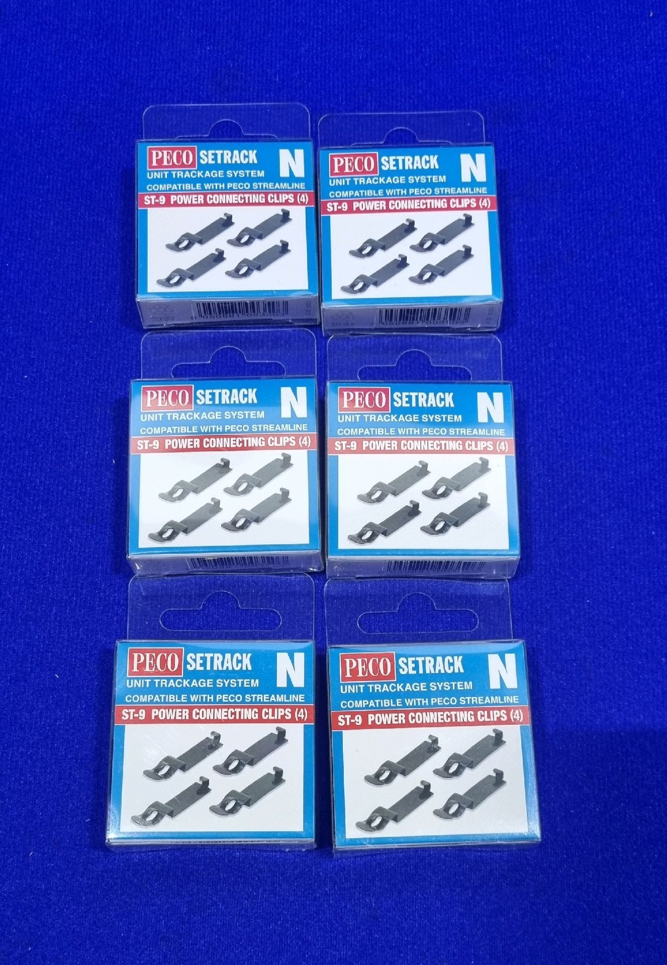 6 x Boxes Peco N Scale Power Connecting Clips ST-9 RRP £20.76