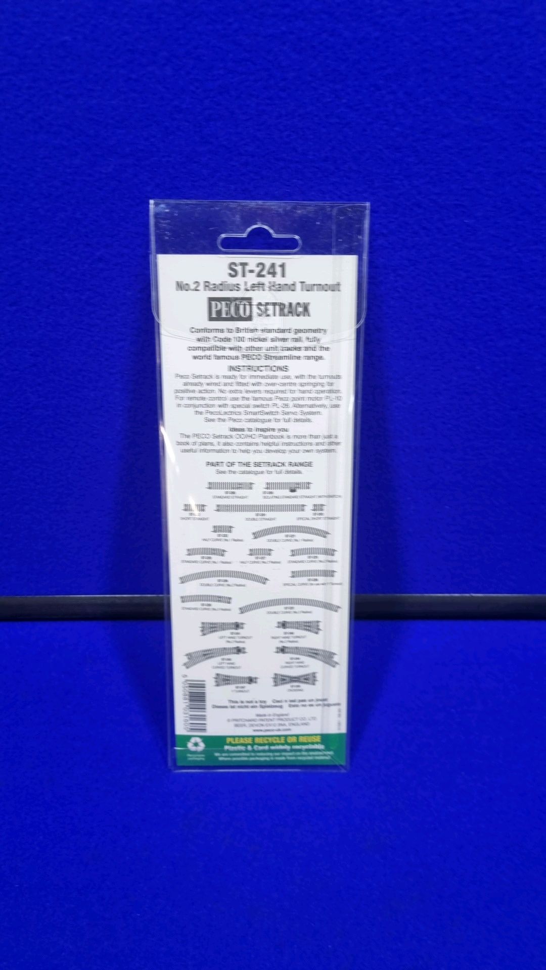 1 x Peco 00/HO Scale 2nd Radius L/H Turnout ST-240 RRP £13.36 - Image 2 of 2