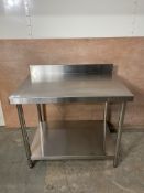 Commercial Work Table Stainless steel | Rear upstand Bottom shelf | 1000x700x850mm