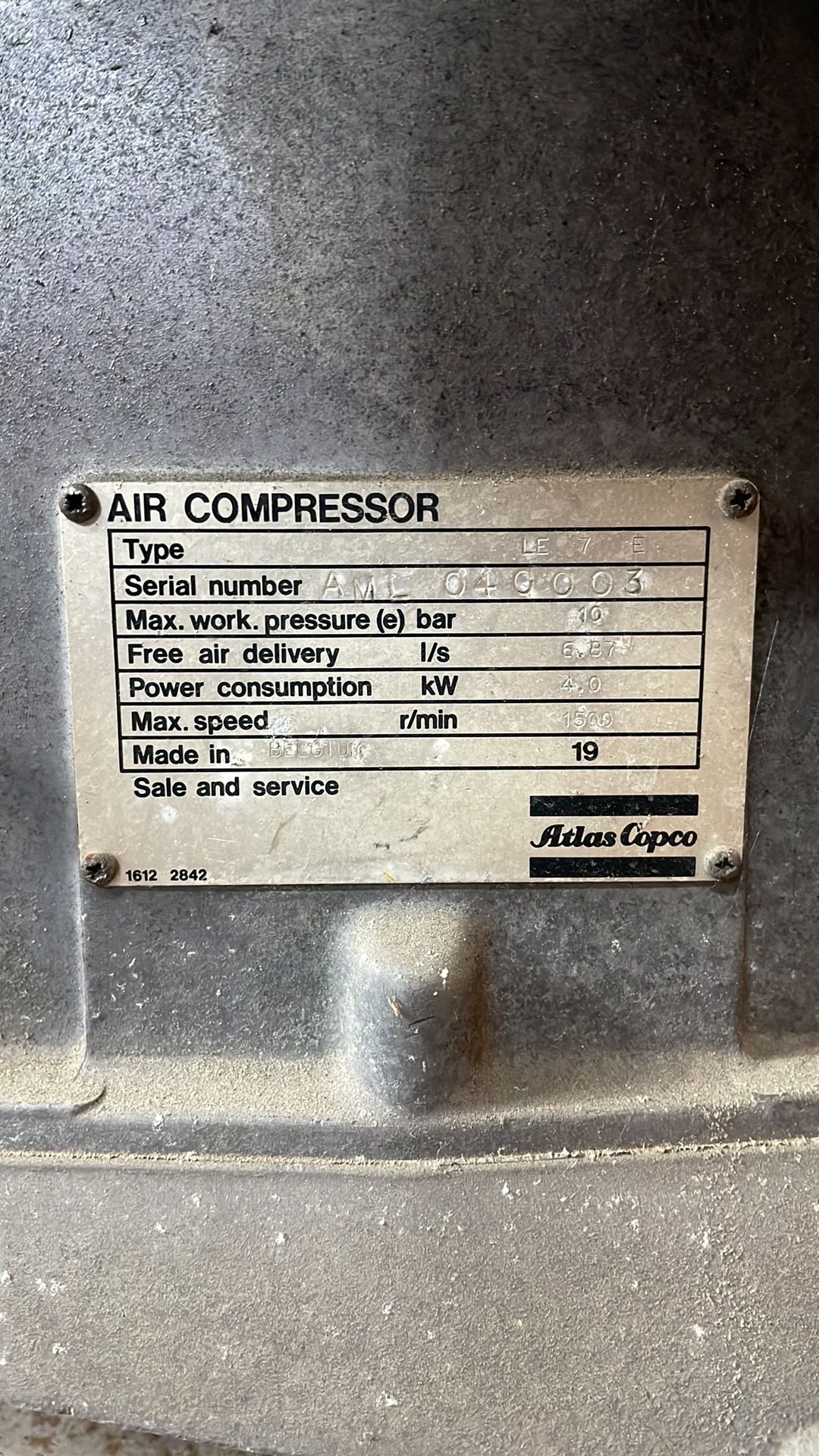 Air Compressor LE 7 E - Image 5 of 7