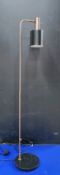 Single Spot Floor Lamp in Black/Copper