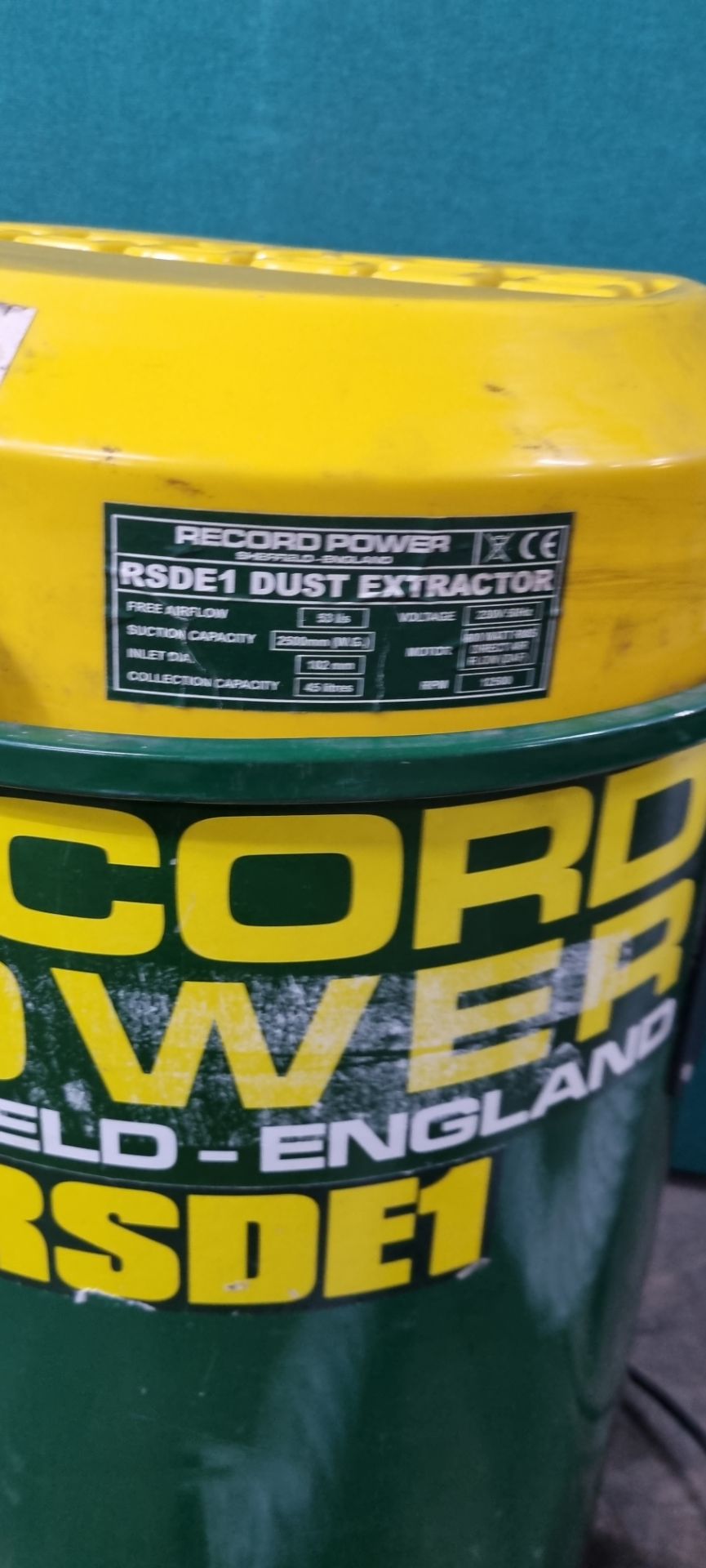 1 x Record Power RSDE1 45 Litre Dust Extractor - Image 2 of 3