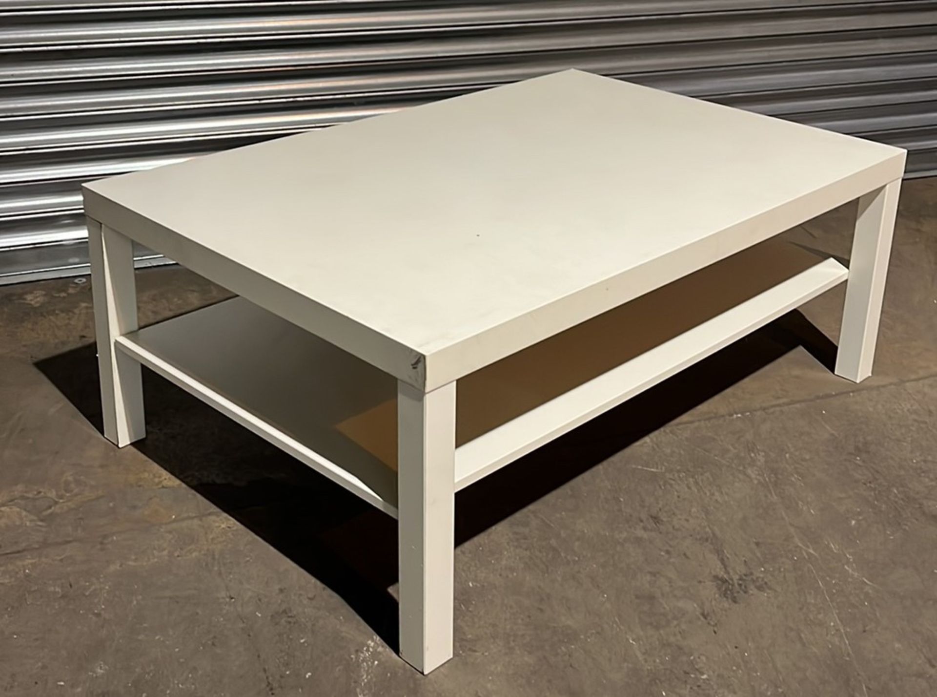 White Ikea Single Shelf Coffee Table - Image 3 of 3