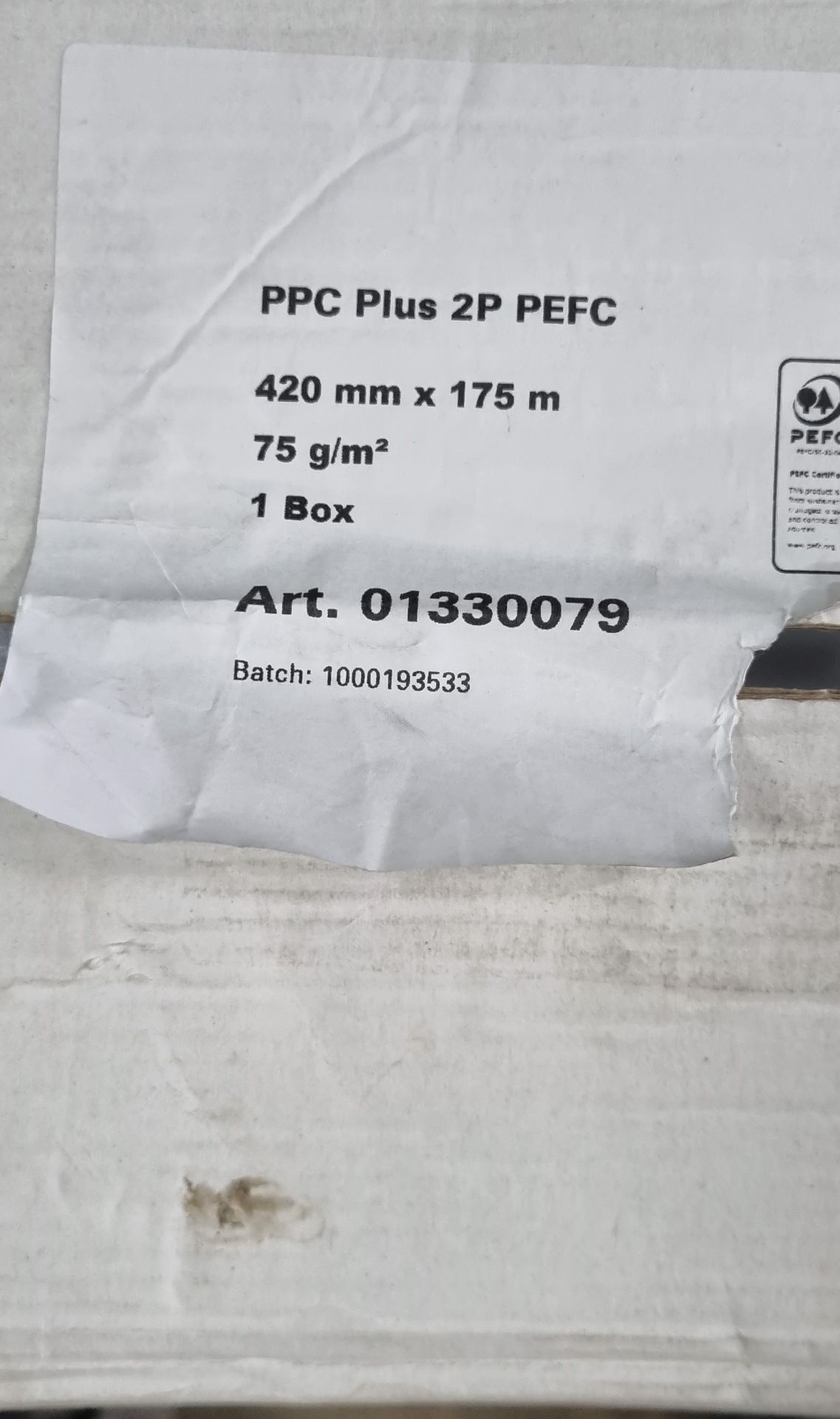 2 Rolls PPC2P PEFC 74G/m2 Paper 420mm x 175m Art No 01330079 - Image 4 of 4