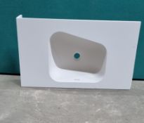 White Montelli Sink By Dupont 850mm x 500mm x 170mm