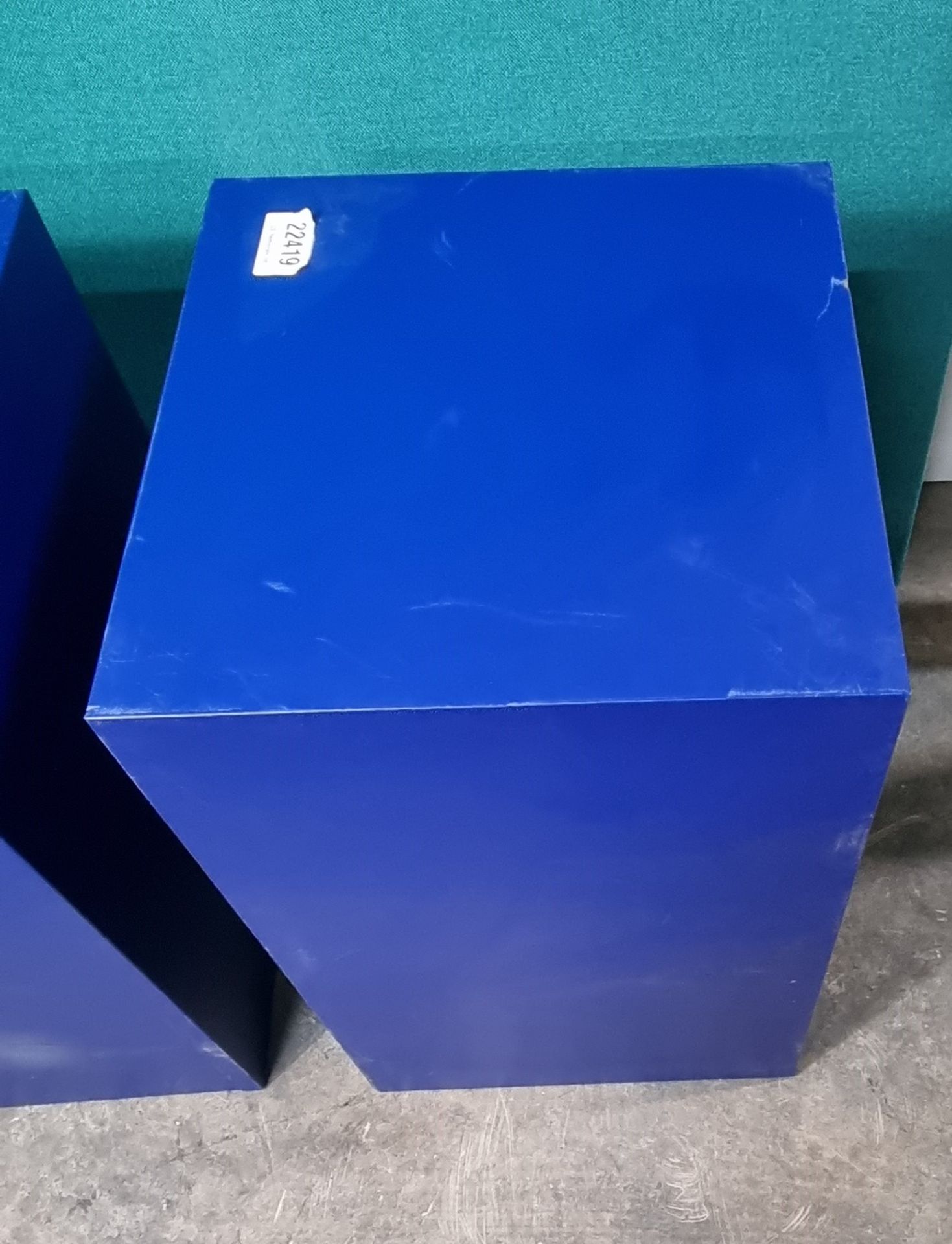 2 x Blue 2 Drawer Filing Cabinets No Keys - Image 4 of 5