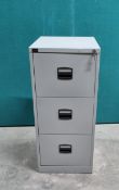 Dams 3 Drawer Filing Cabinet Grey With Keys