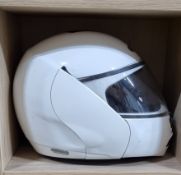 Caberg Justissimo White Crash Helmet Size Large/59-60