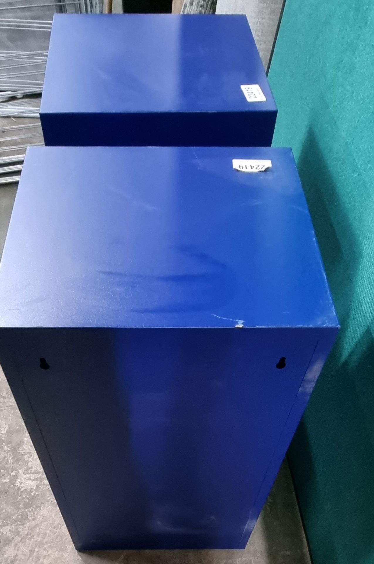 2 x Blue 2 Drawer Filing Cabinets No Keys - Image 5 of 5