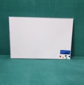 1 x Magnetic Dry Wipe Marking Board With Board Wiper And Magnets 890mm x 590mm