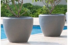 Ex-Display Piatto 7560 Baltic Brown Stone Planter with LED Light | RRP £250