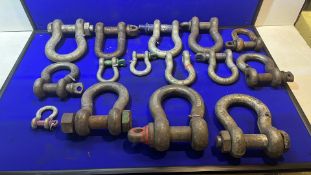 15 x Various Lifting Bow Shackles * As Pictured*