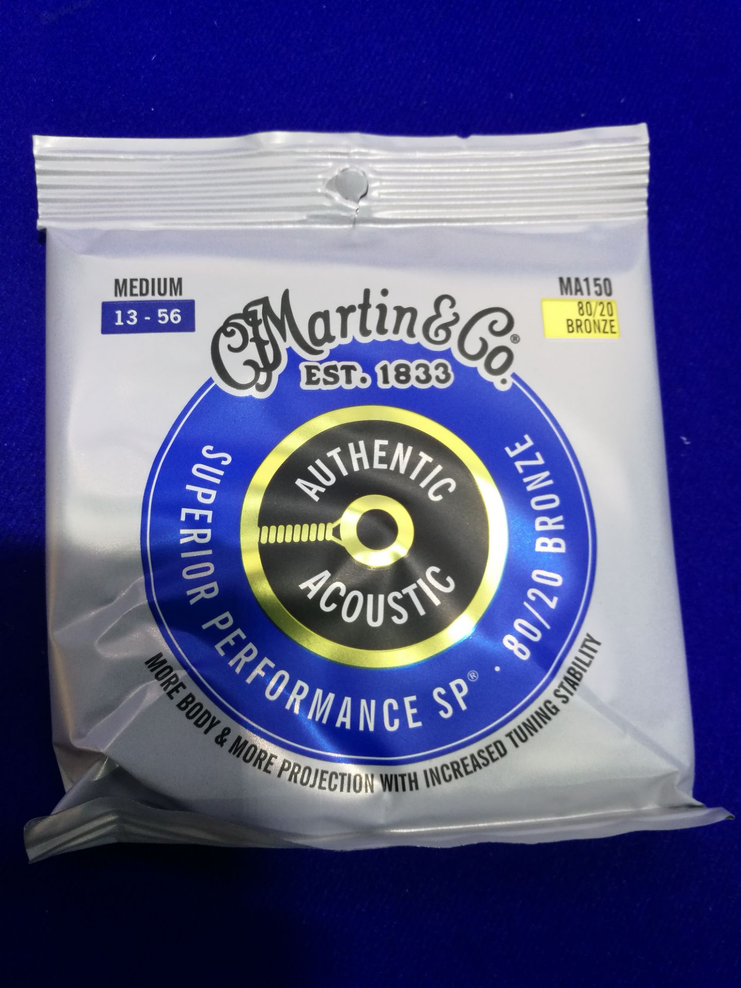 7x Sets Martin Authentic Acoustic Strings SP 80/20 Bronze Medium, 13-56 - MA150 - Image 2 of 3