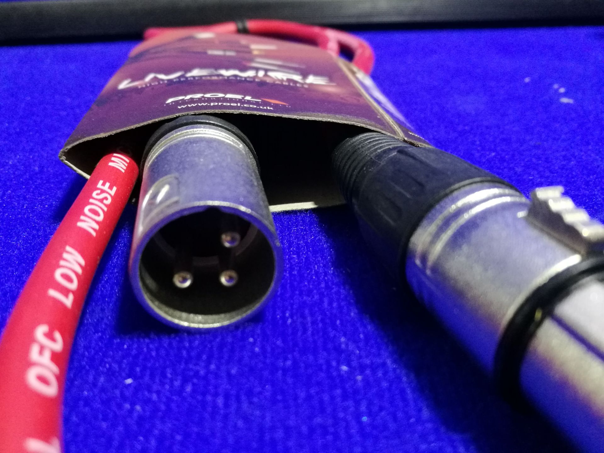 Proel Livewire Male XLR/Female XLR | 1m, Red | BROAD350LU1RD - Image 2 of 4