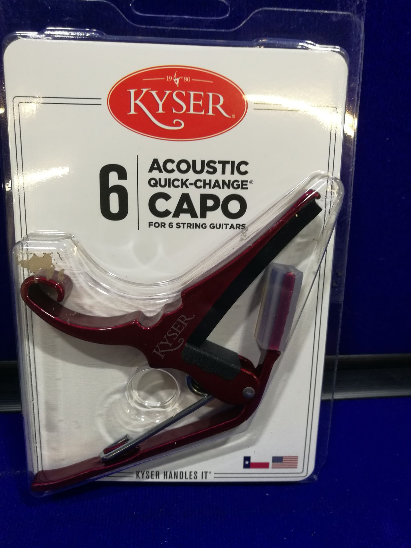 Kyser Quick Change Capo - Acoustic, Red - KG6RA