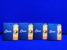 4x Various Elixir Nickel Plated Steel Electric Guitar Strings