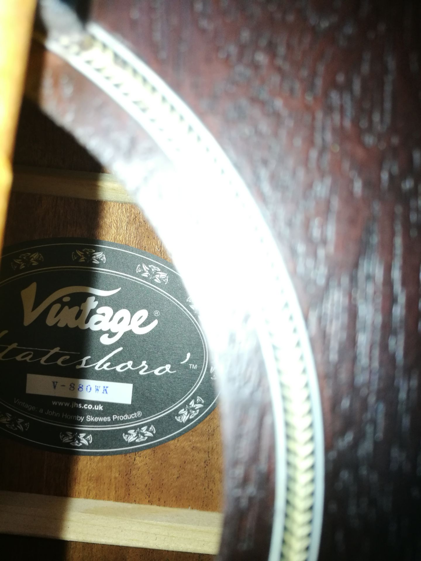 Vintage V880WK Statesboro 'Parlour' Acoustic Guitar - Whisky Sour - Image 5 of 5