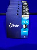 6x Elixir E12000 Polyweb Coated Electric Guitar Strings, Super Light 09-42