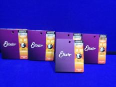 5x Various Elixir Acoustic Guitar Strings