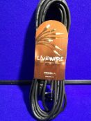 Proel Livewire Jack/Angled Jack Instrument Cable | 6m, Black | BROAD140LU6BK