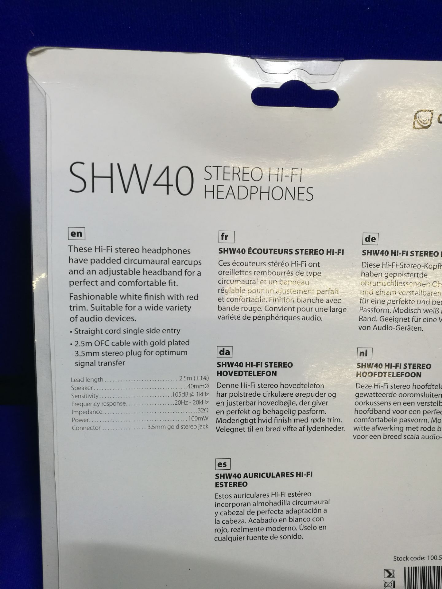 Avlink Hi-Fi SHW40 Lightweight Stereo Headphones - Image 2 of 3