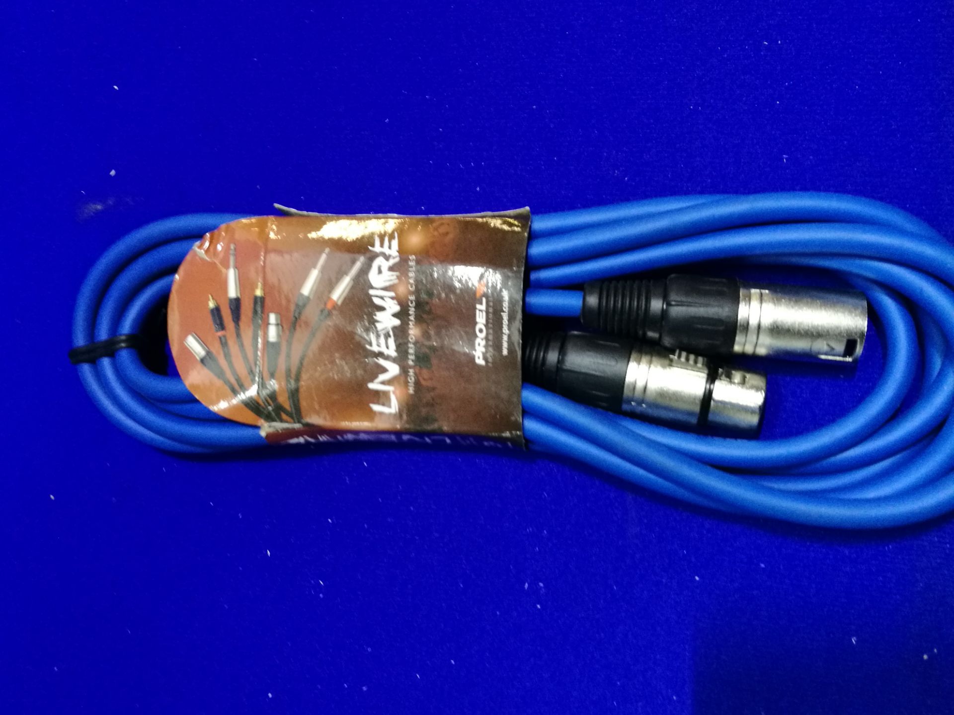 Proel Livewire Male XLR/Female XLR | 3m, Blue | BROAD350LU3BL