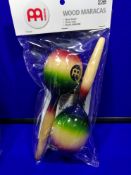 Meinl Percussion Traditional Wood Maracas - Multi Color - MWM1MC