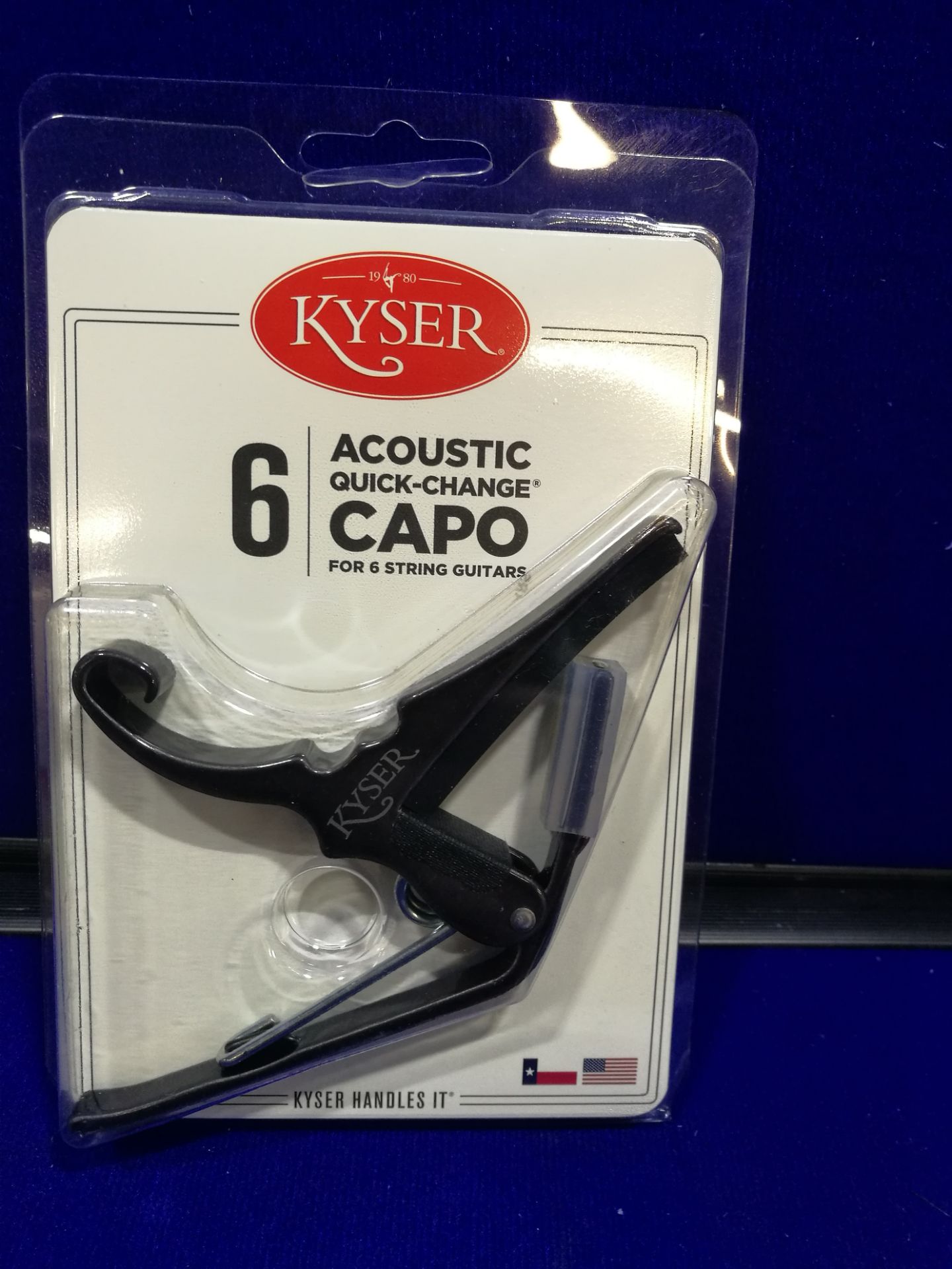 Kyser Quick Change Capo - Acoustic, Black Chrome - KG6BCA
