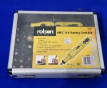 Rolson 61 Piece 18 V Rotary Tool Kit