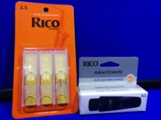 Rico by D'Addario Alto Saxophone Mouthpiece & Unfiled Reeds