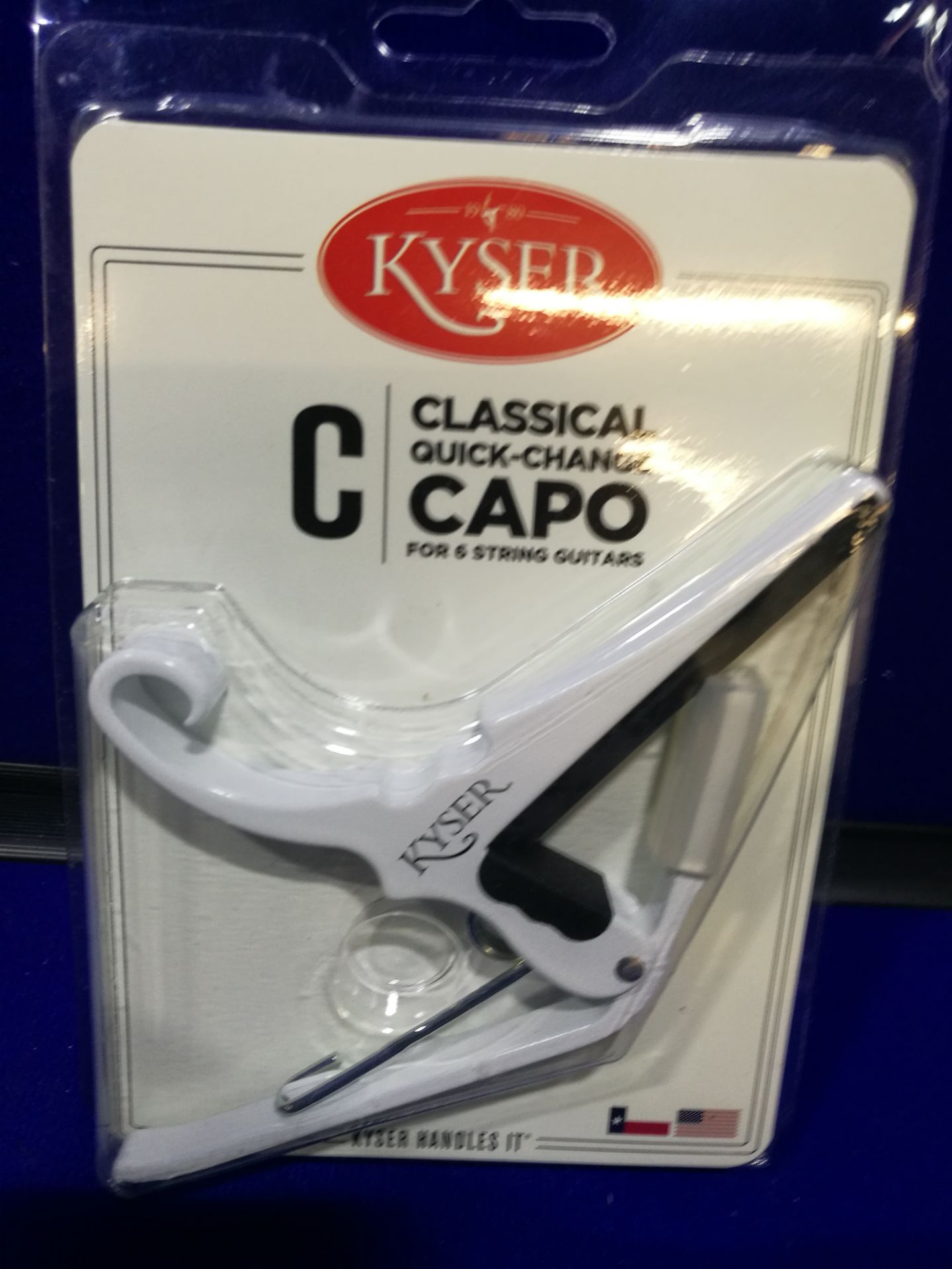 Kyser Quick Change Capo - Classical, White - KGCWA