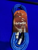 Proel Livewire Male XLR/Female XLR | 6m, Blue | BROAD350LU6BL