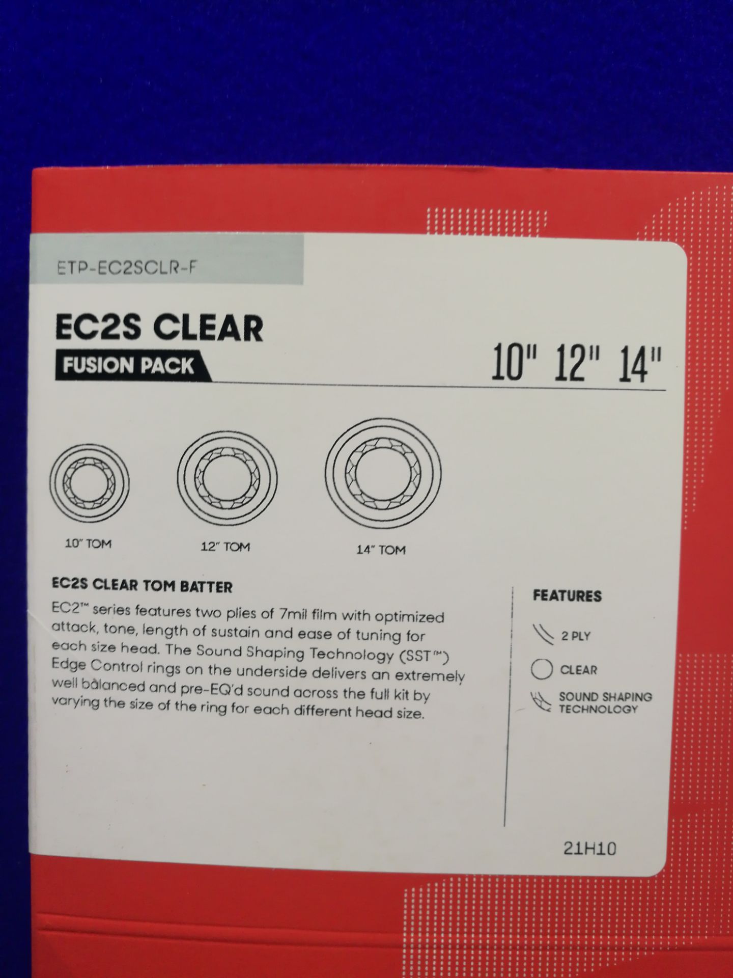 EC2 10, 12, 14 inch Fusion Tom Pack - Clear - ETP-EC2SCLR-F