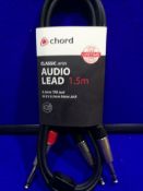 Chord S6J-2M6J150 Classic Audio Lead, 6.3mm TRS Jack - 2x 6.3mm Jacks, 1.5m - 190.021UK