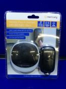 Mercury Single Receiver Wireless Doorbell with LED Alert - Black - 350.311UK