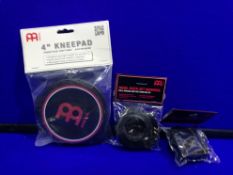 Meinl Percussion 4" Practice Kneepad - MKPP-4 & 2x Quick-Set Markers for Drum Rugs - MQSM