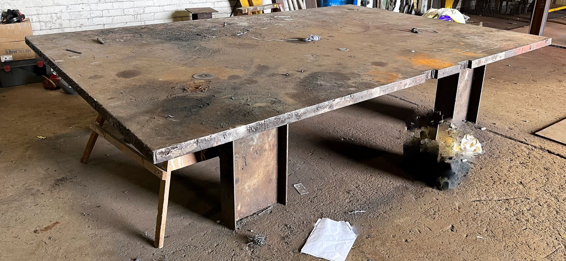 4 x Heavy Duty Metal Welding Tables - Image 4 of 4