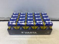 10 x BOXES OF 20 ALCALINE 9V 6LR61 VARTA INDUSTRIAL PRO BATTERIES